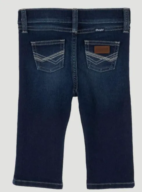 10PQJ470D - Wrangler Infant / Toddler Blue Bootcut Jeans