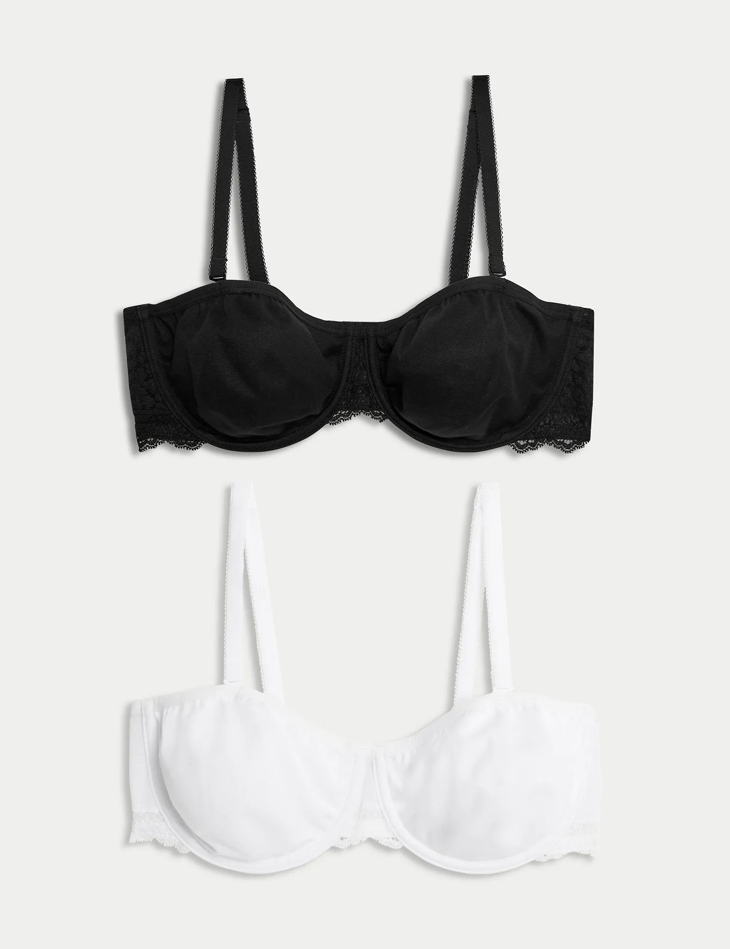 2pk Wired Strapless Bras A-E