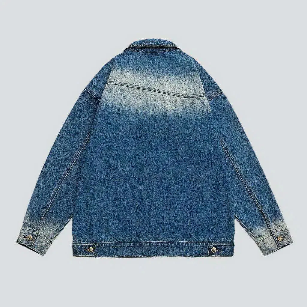 90s sanded men's denim jacket