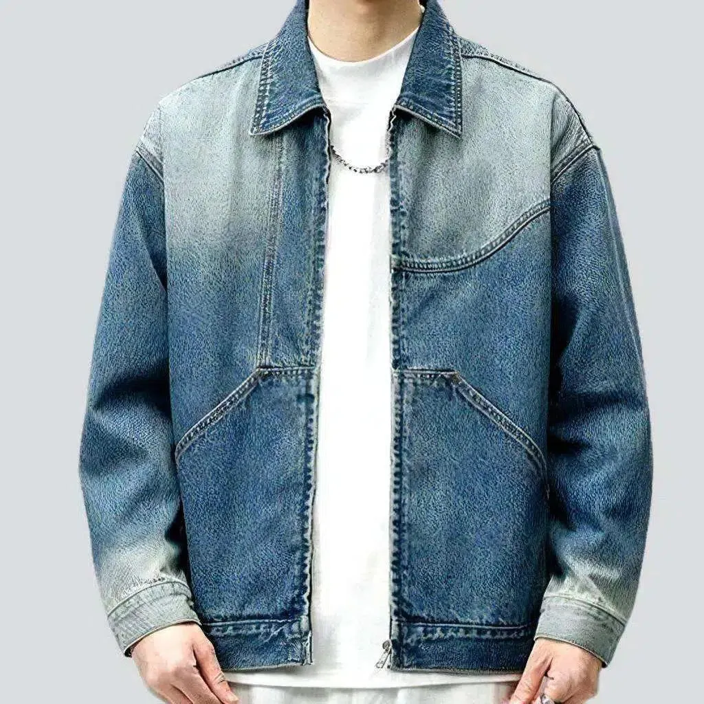 90s sanded men's denim jacket