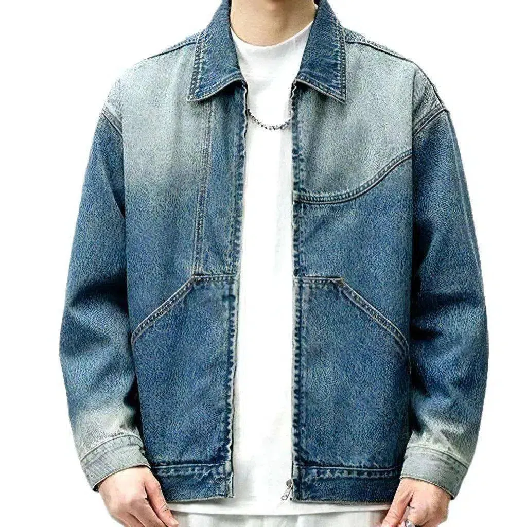 90s sanded men's denim jacket