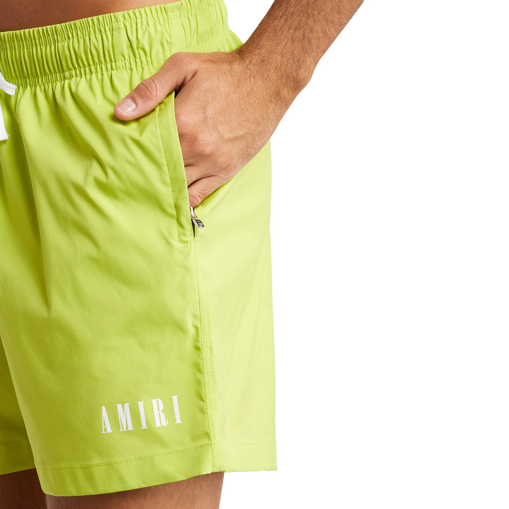 Amiri Core Logo Swim Shorts Lime