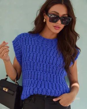 Annaline Cap Sleeve Crochet Sweater