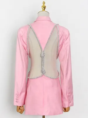 Backless Diamond Knot Blazer