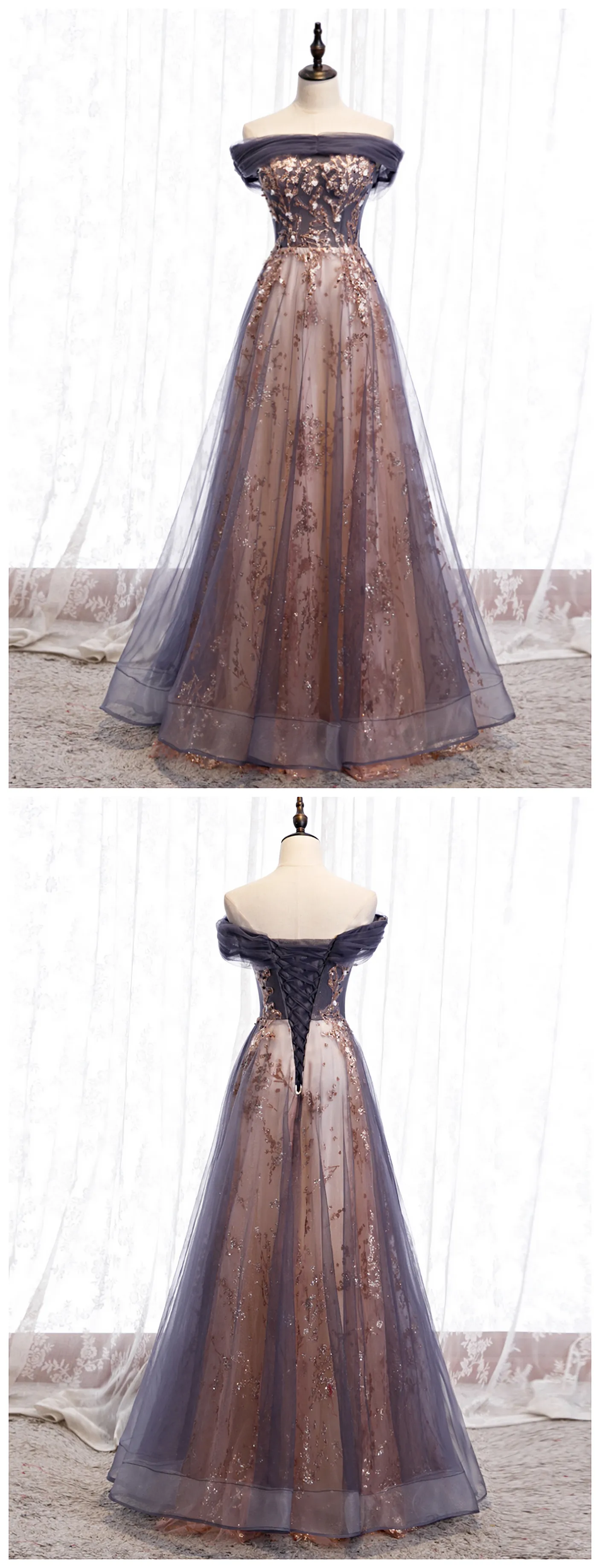 Beautiful Tulle Long A-line 2025 Party Dresses