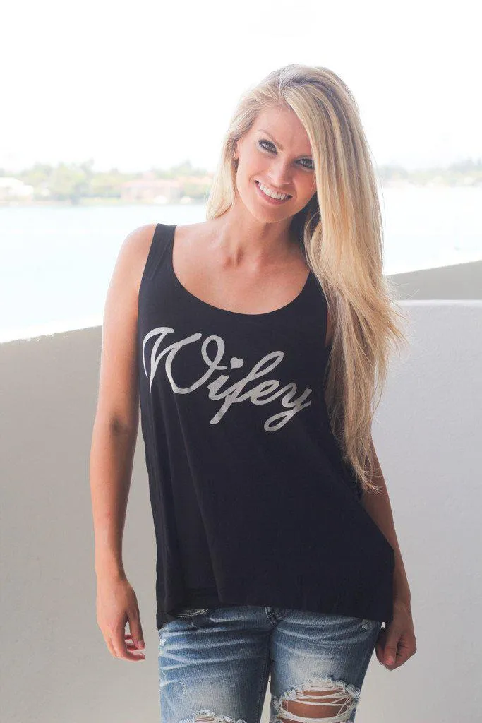 Black "Wifey" Tank Top