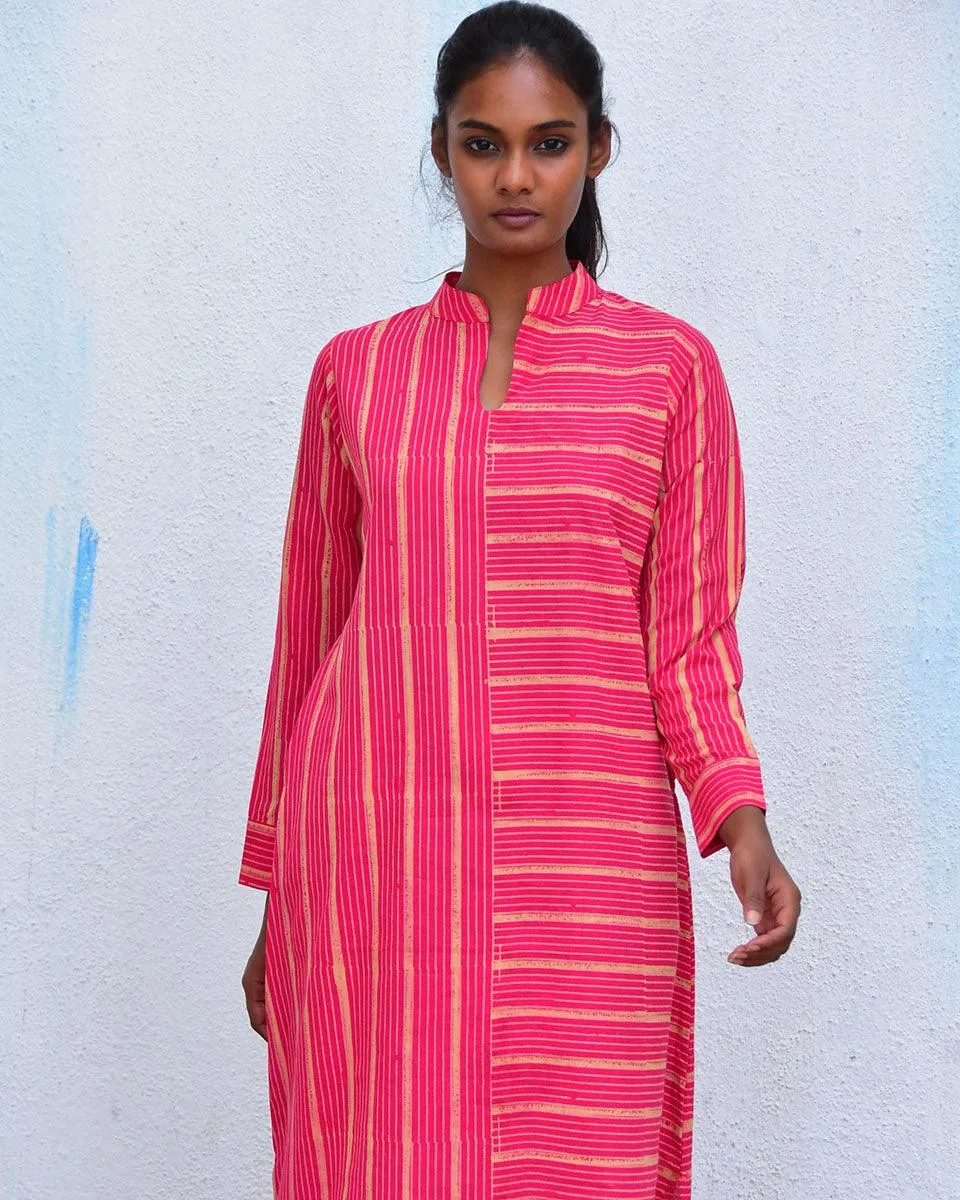 Bohemian Bliss  Rani Handblockprinted Cotton Kurta Set Of Two- Hmbd