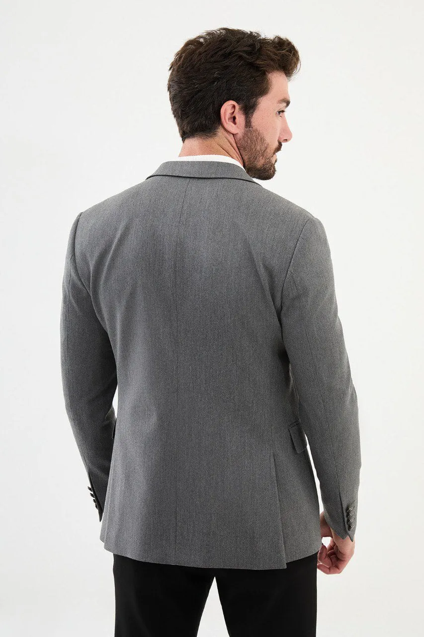 Bojoni Torretta Slim Fit Light Grey Blazer