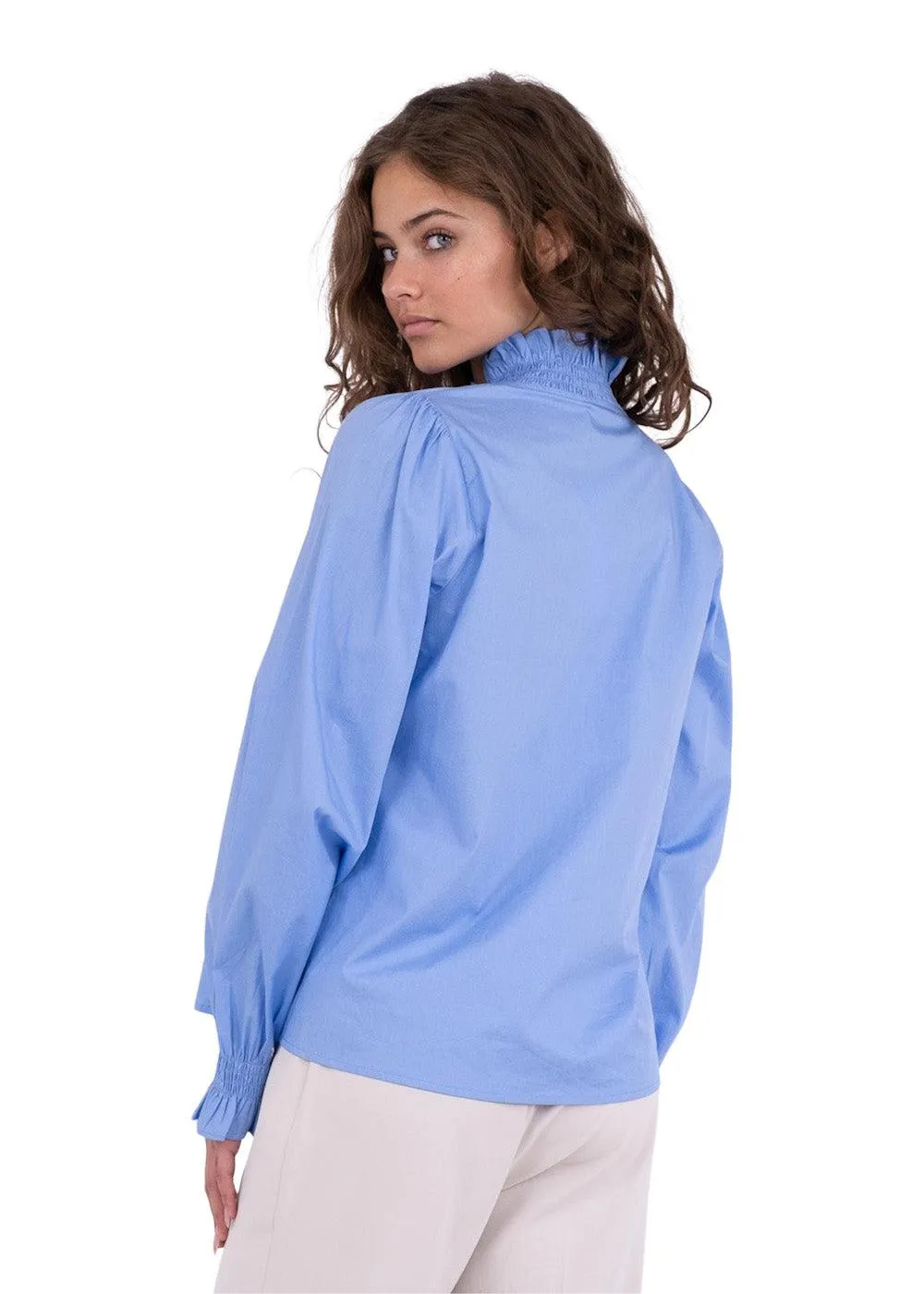 Brielle Solid Shirt - Sky Blue