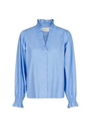 Brielle Solid Shirt - Sky Blue