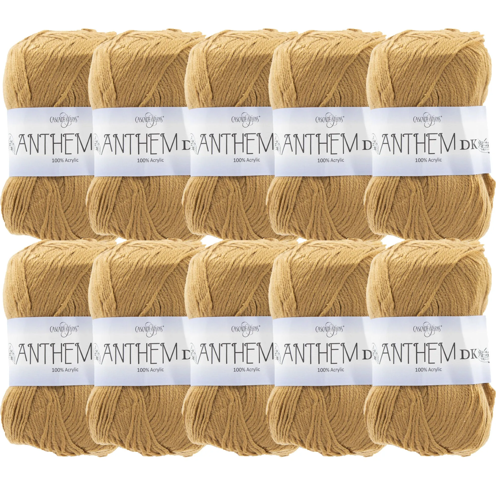 Cascade Yarns Anthem DK Yarn - 15 Camel - 10-Pack