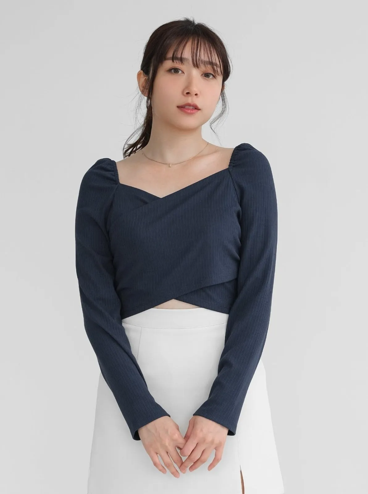 Ceres Wrap Front Knit Top*