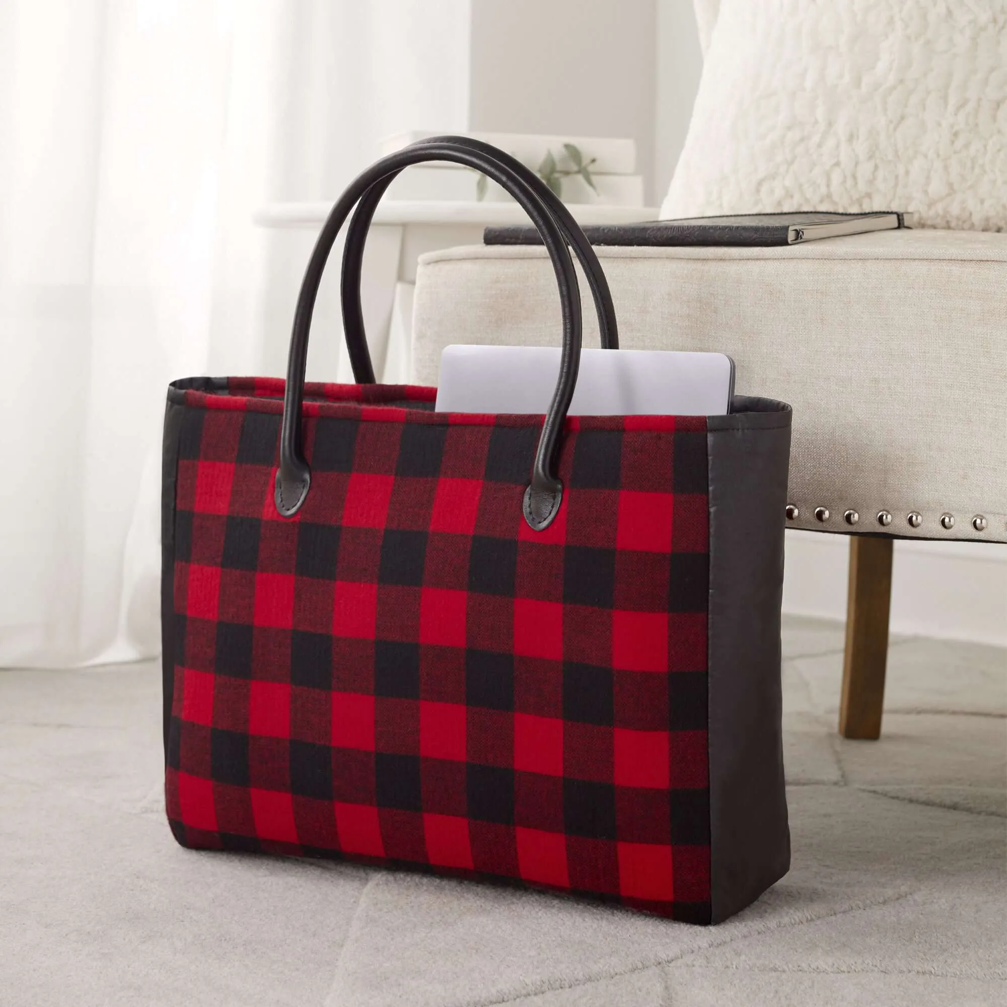 Coats & Clark Sewing Flannel Plaid Tote