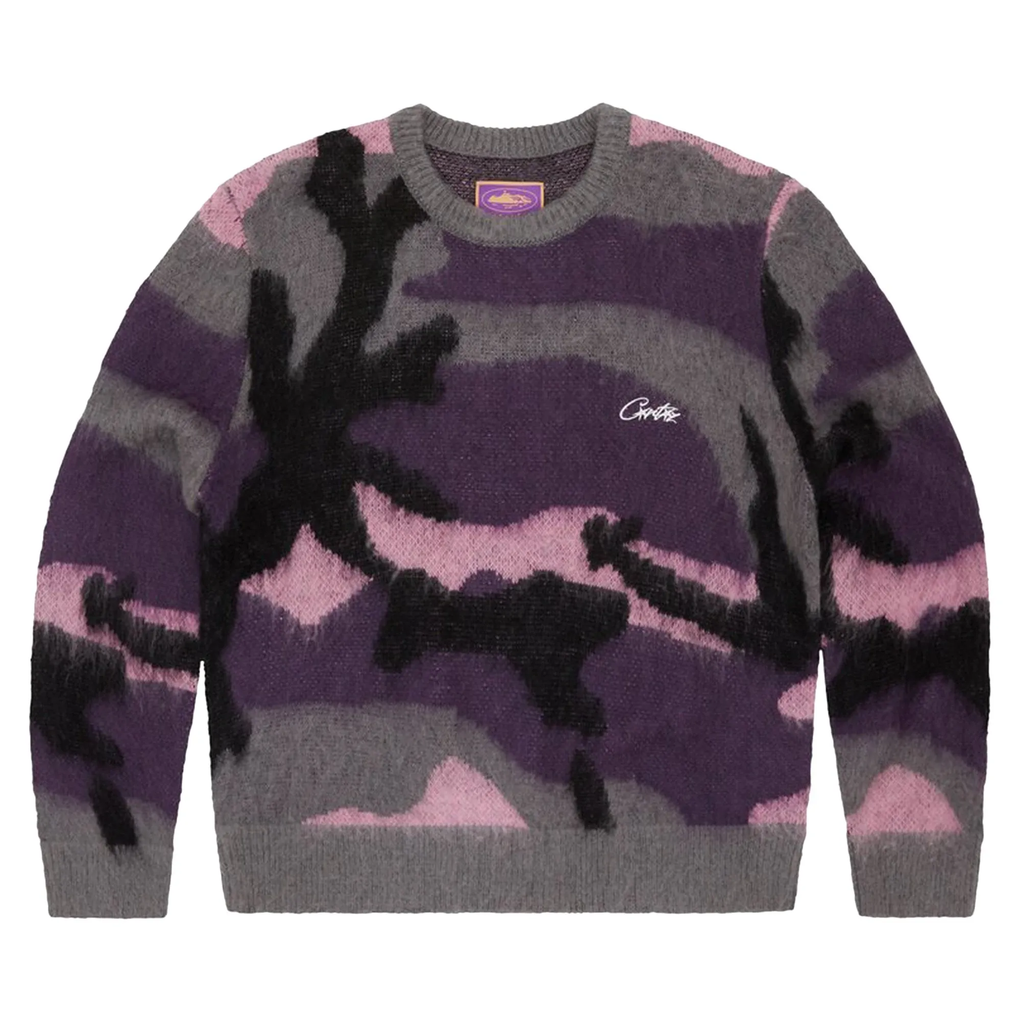 Corteiz Knitted Sakura Camo Mohair Sweater