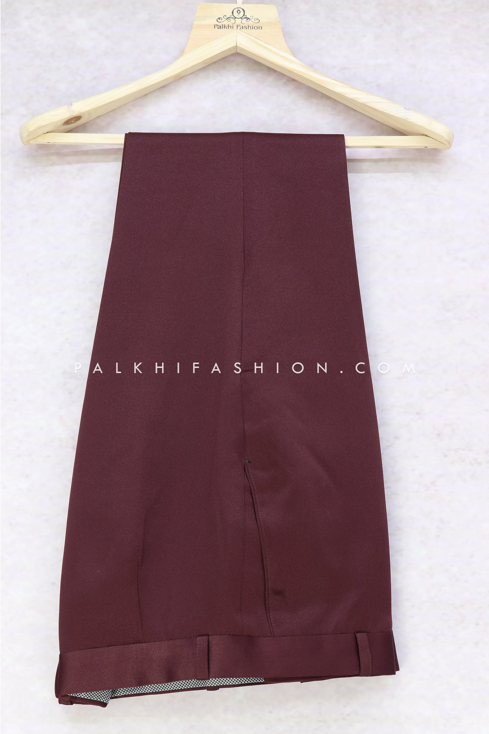 Dark Maroon Jodhpuri Suit With Appealing Work