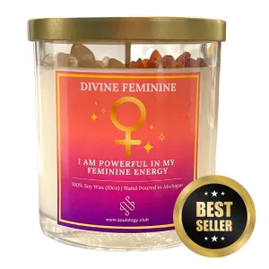 Divine Feminine Crystal Candle