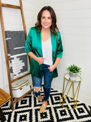 Emerald City Satin Blazer