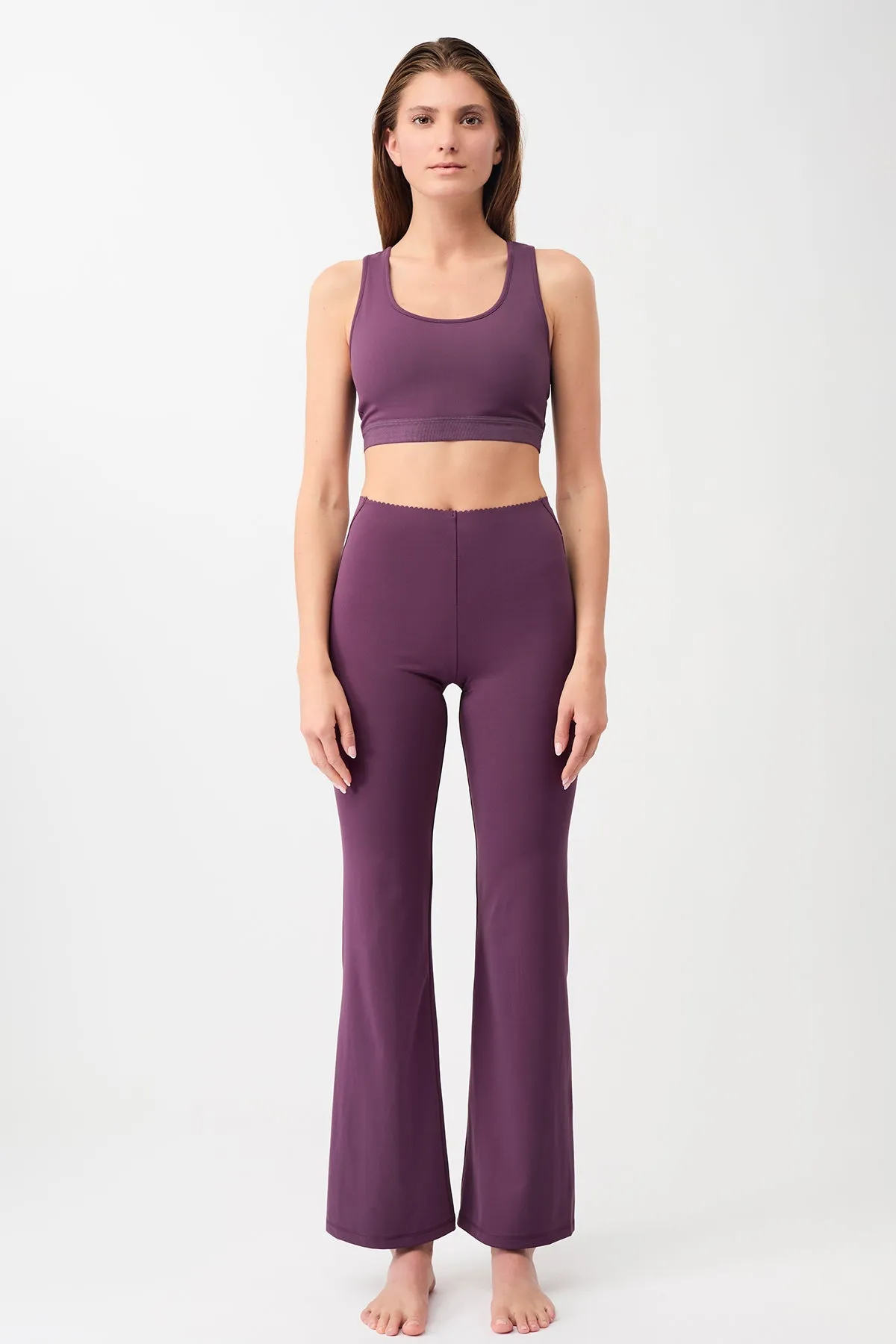 Flared Workout Pants Purple Passion