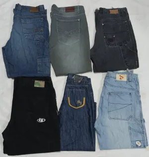 Hip-hop baggy embroidery jeans 19 pieces