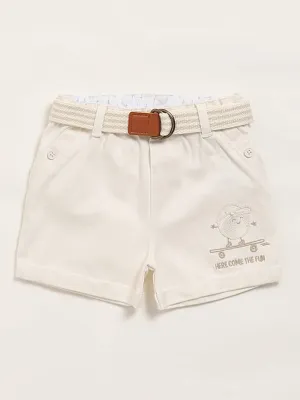 HOP Baby Cream Shorts with Belt