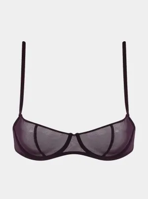 I.D. Line Underwired Fine Mesh Brown Balcony Bra