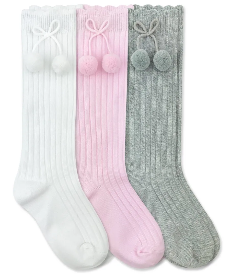 Jefferies Socks Pom Pom Knee High Socks: Style 1640