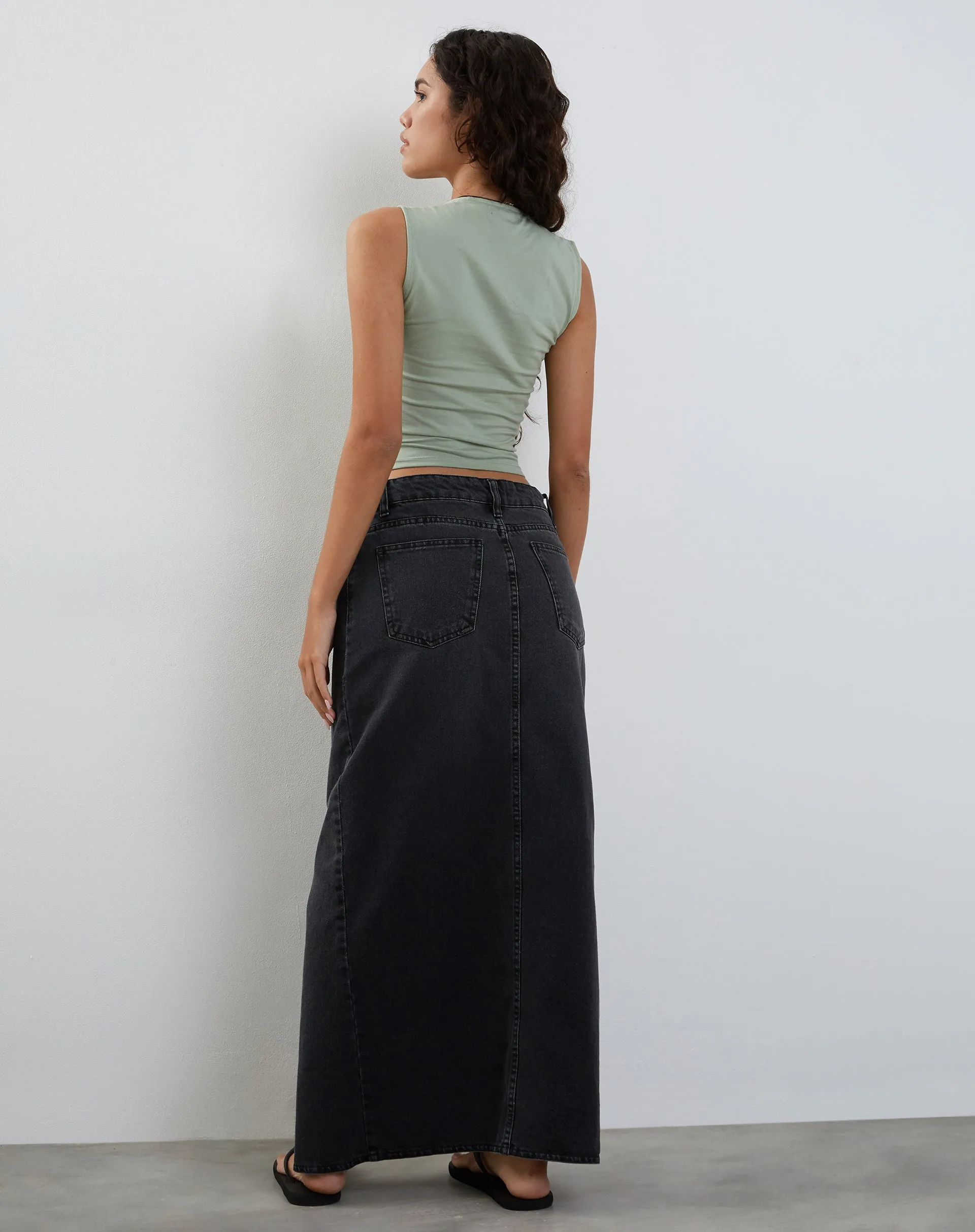 Jinsu Crop Top in Desert Sage