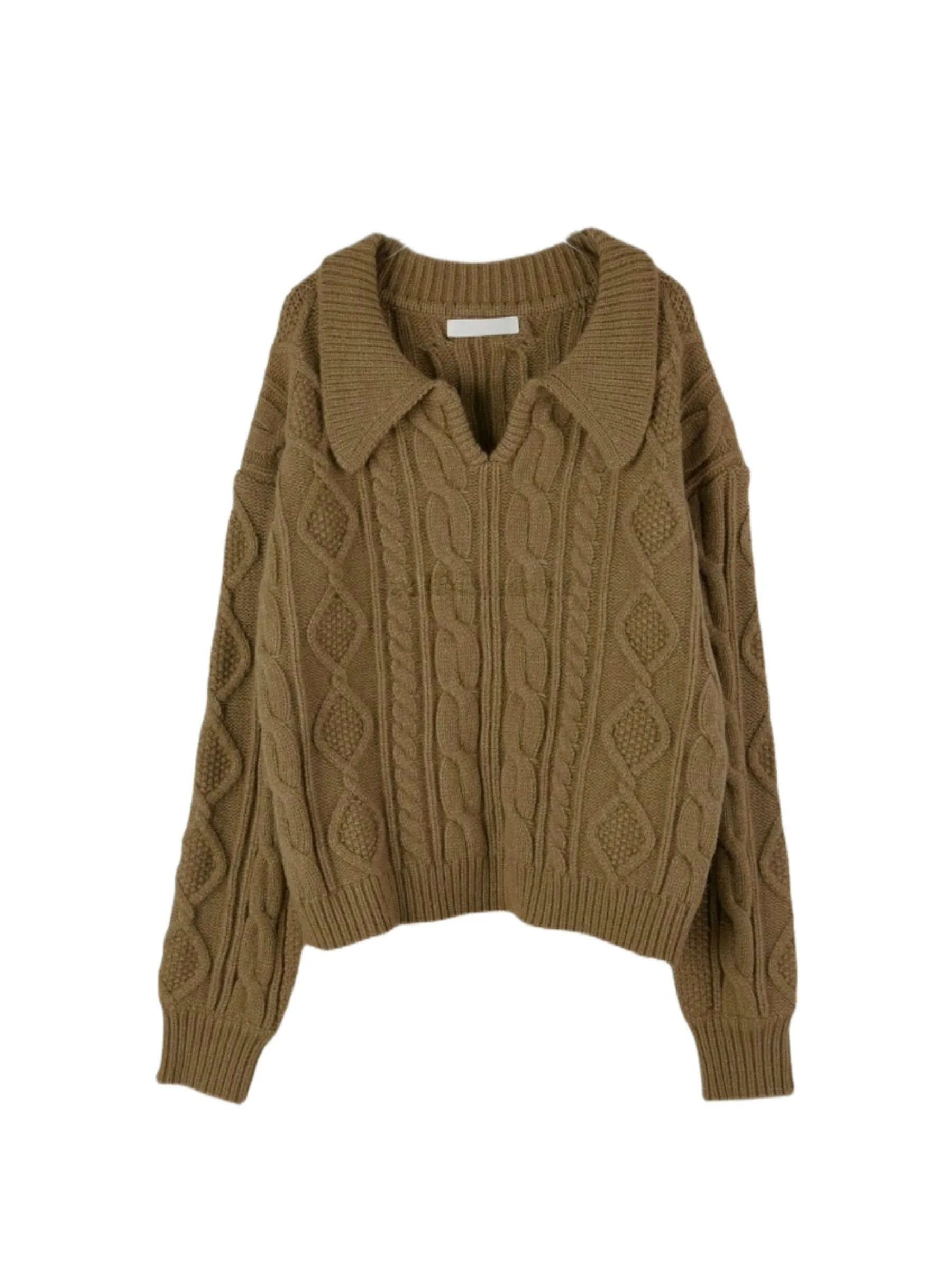 Julisa Twist Knit V-Neck Sweater