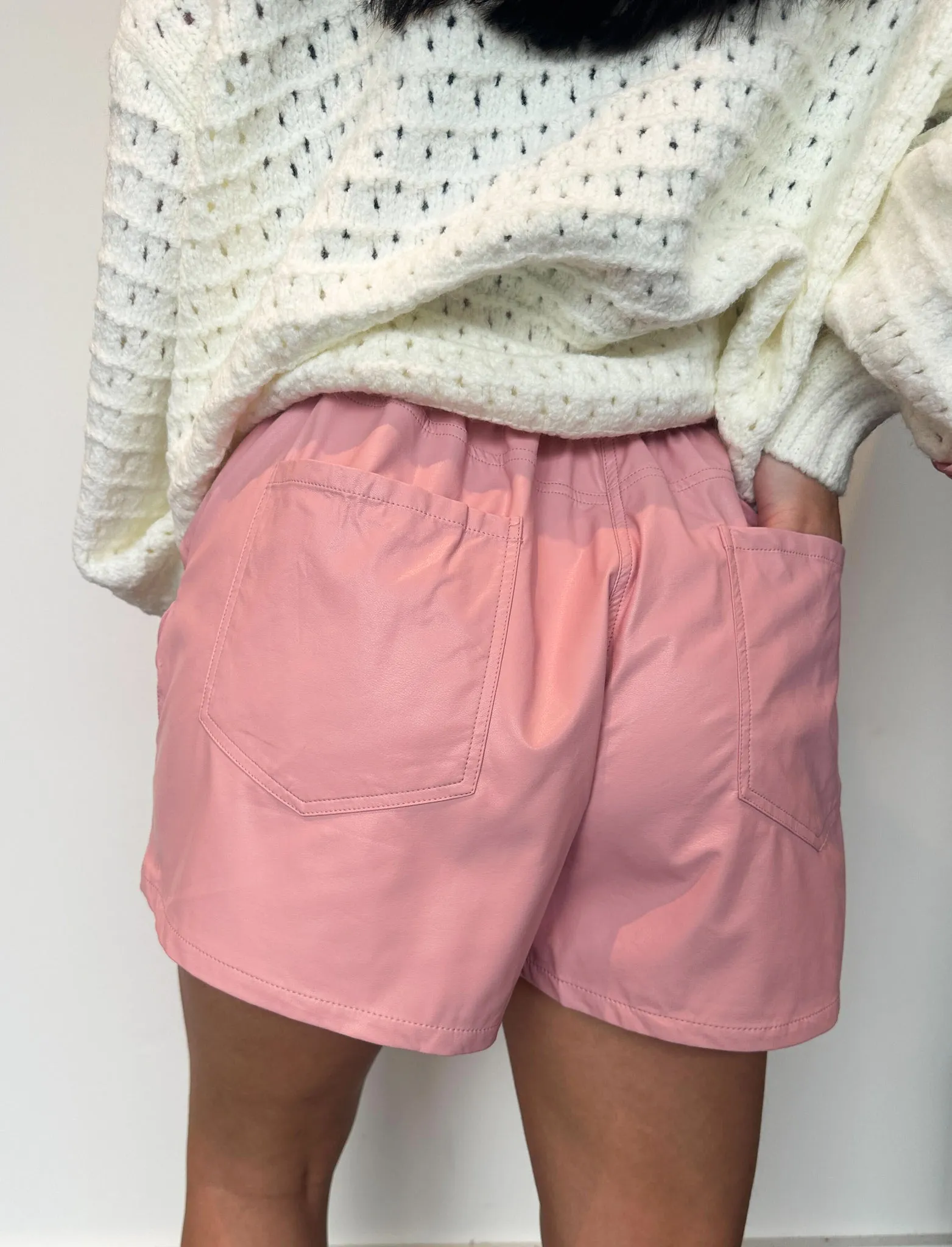 Just a Girl Pleated Shorts - Blush