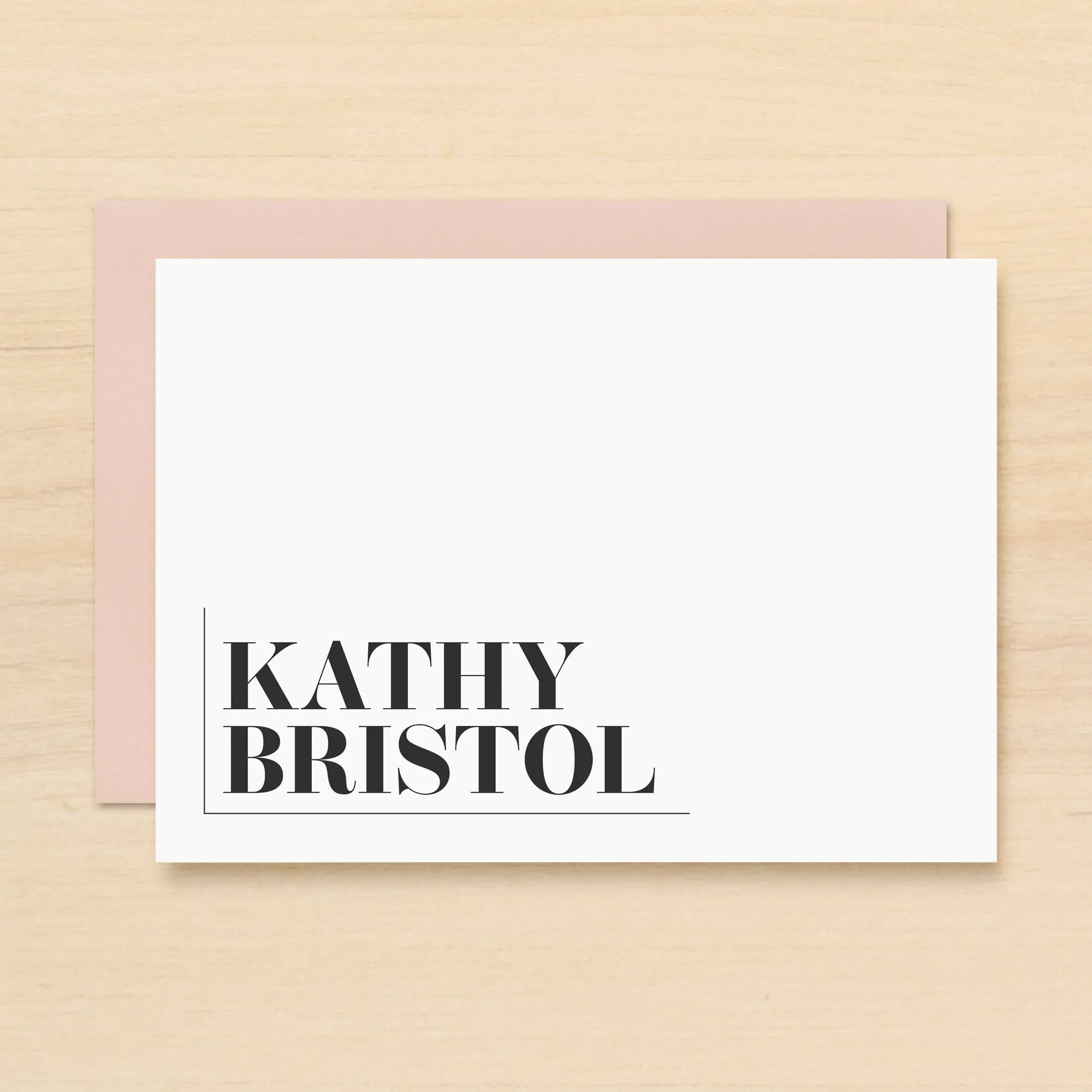 Justified Personalized Stationery