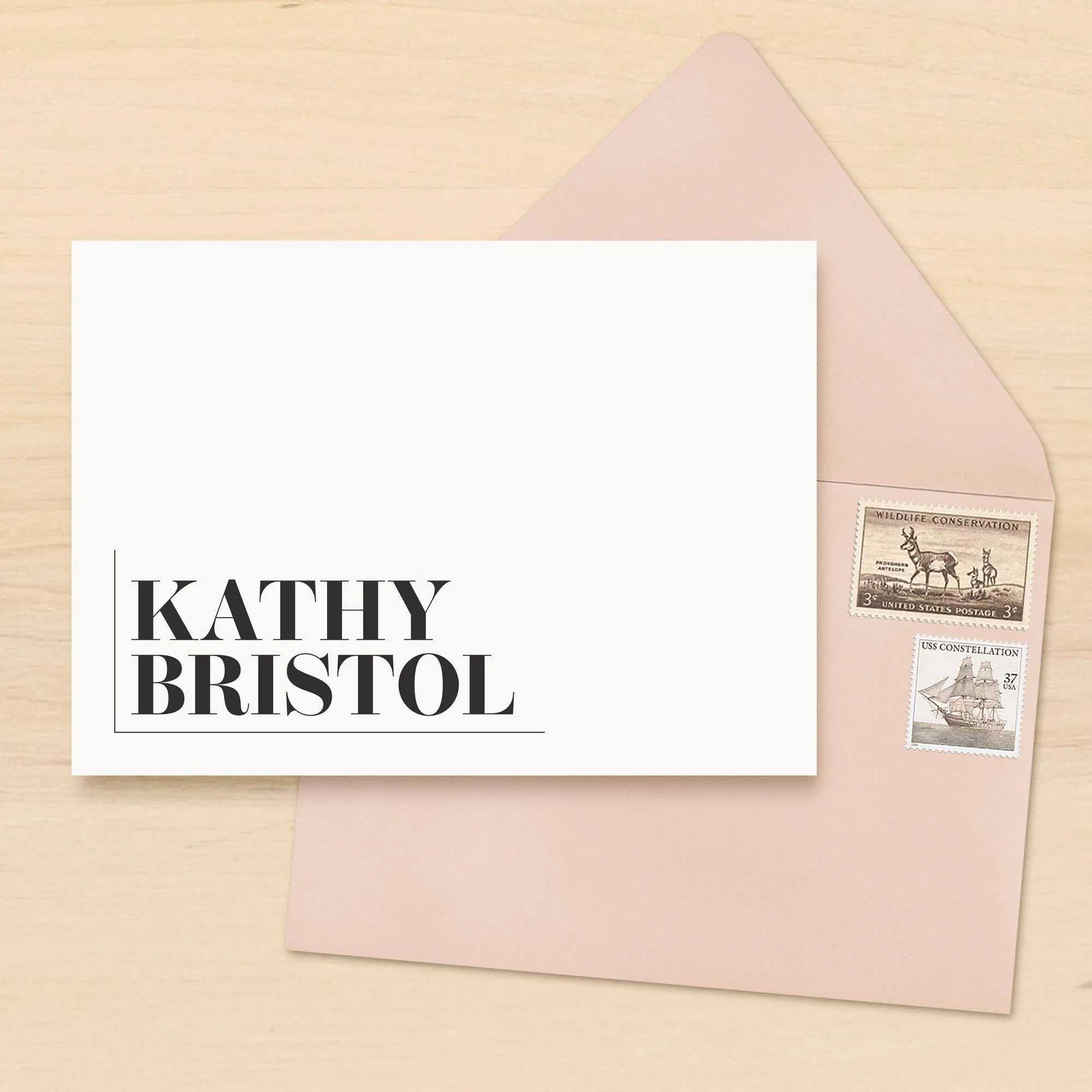 Justified Personalized Stationery