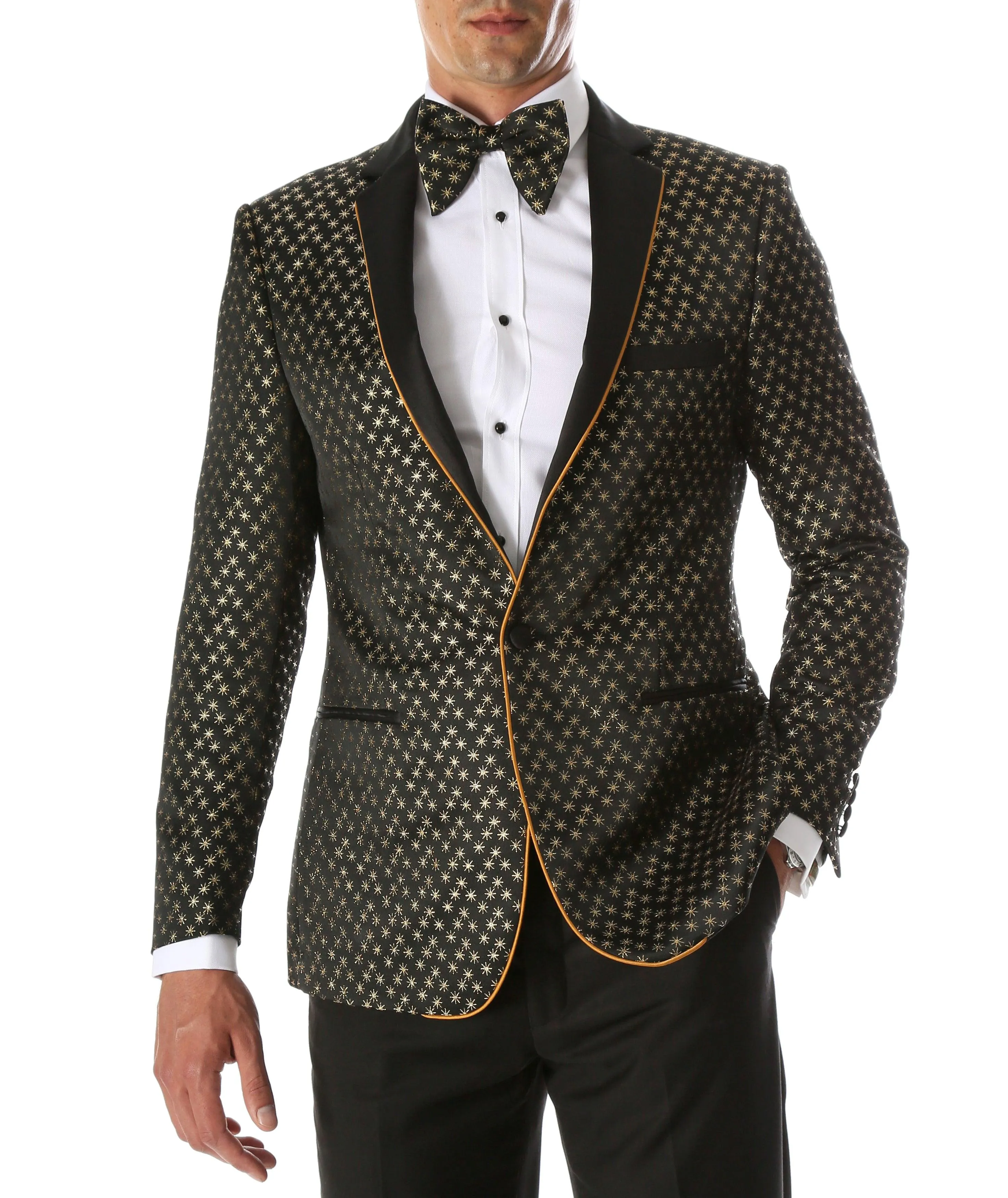 Mens Pronto Gold Star Modern Fit Tuxedo Blazer