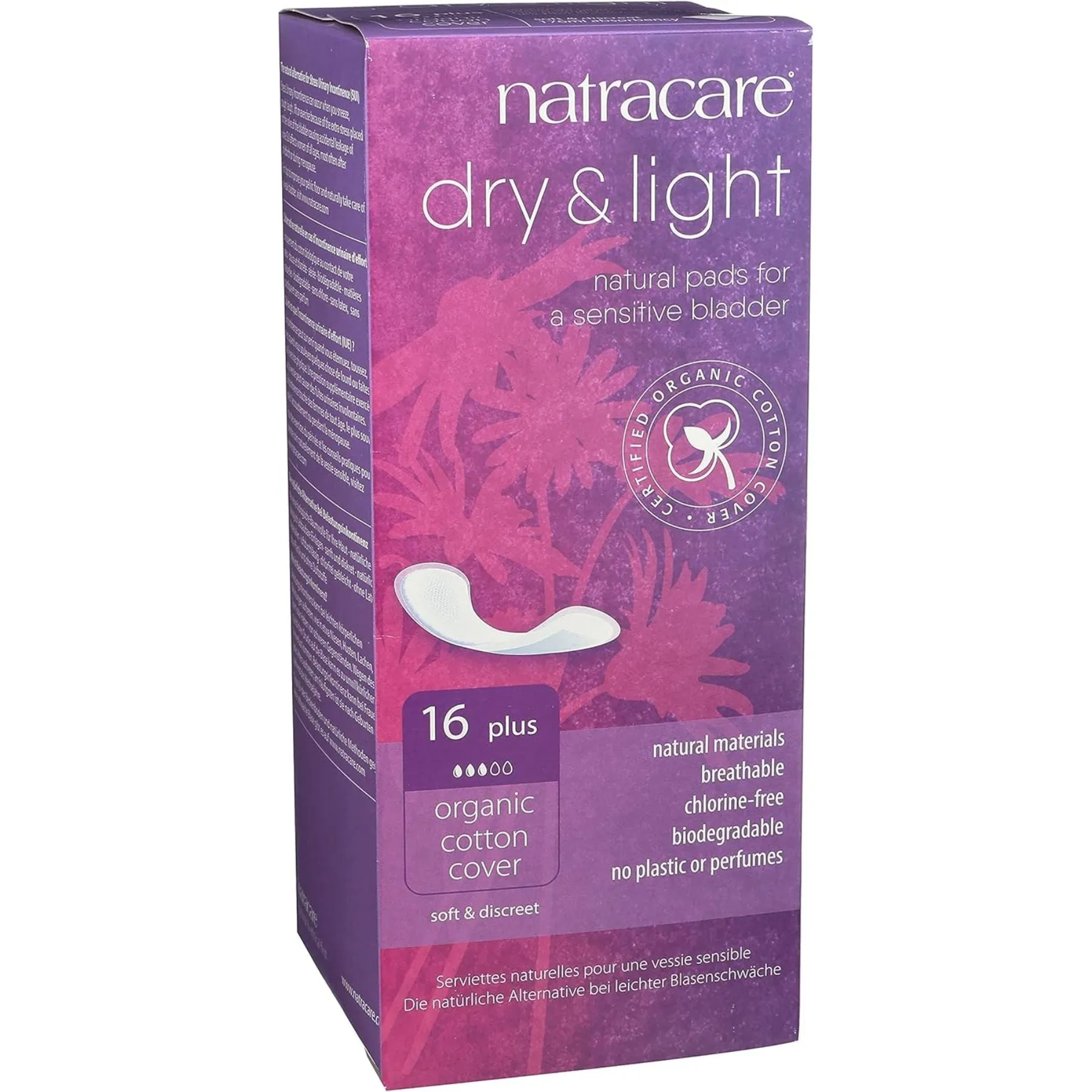 NatraCare Dry   Light Plus Incontinence Pads 16ct