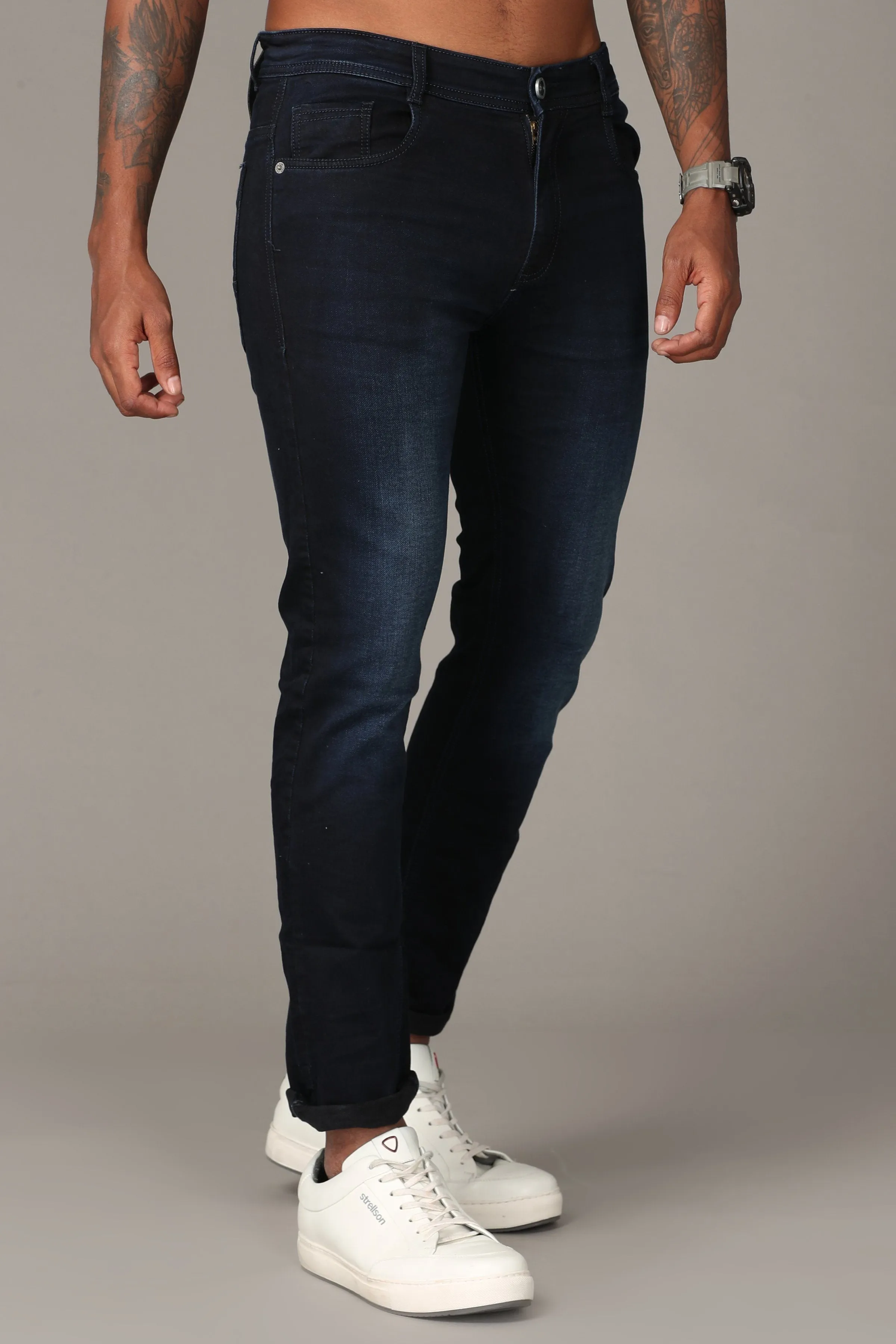 Navy Blue Denim Jeans