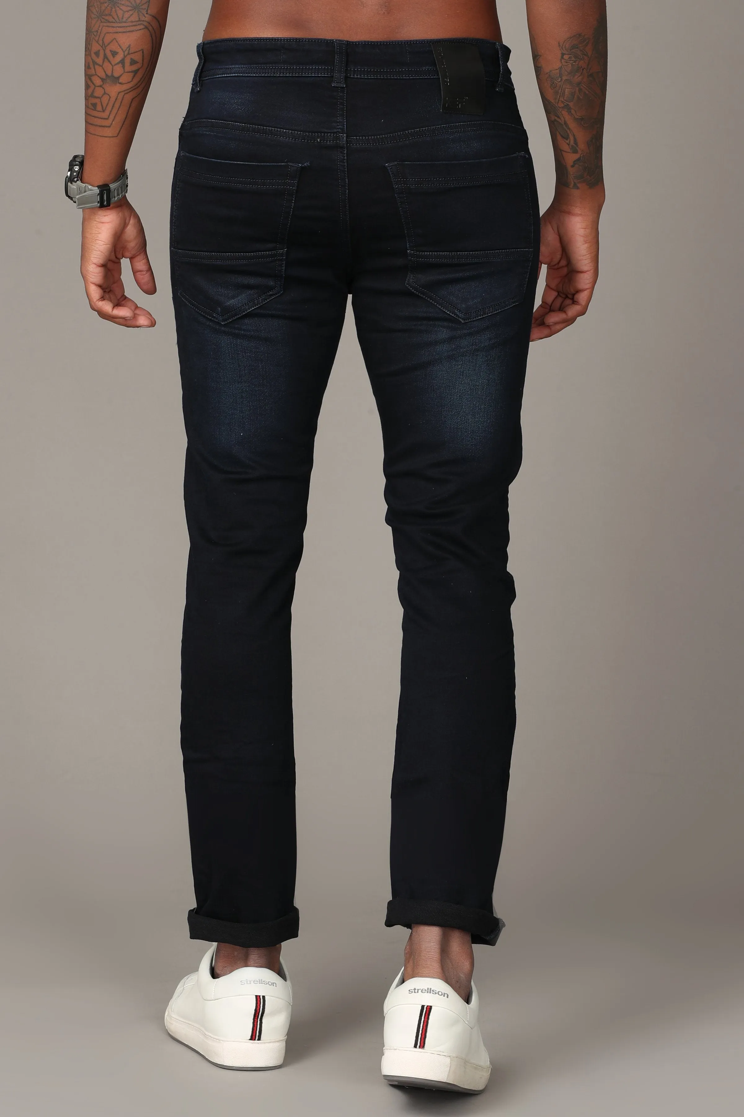 Navy Blue Denim Jeans