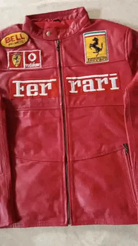 Red Ferrari Racing Leather Jackets 10 pcs