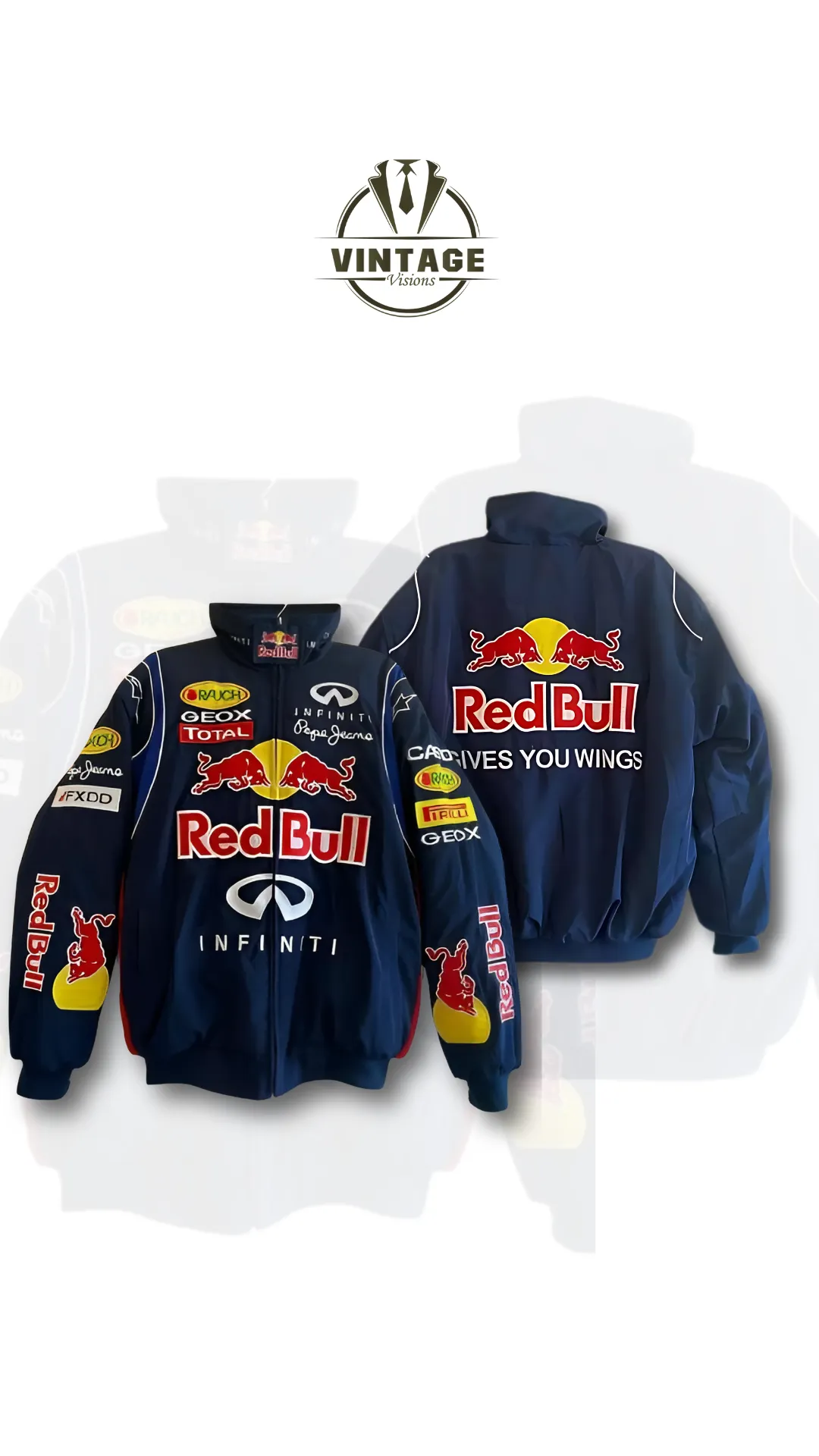 Rework Style Redbull Formula 1 Racing Jackets - 15 Pcs Navy Blue