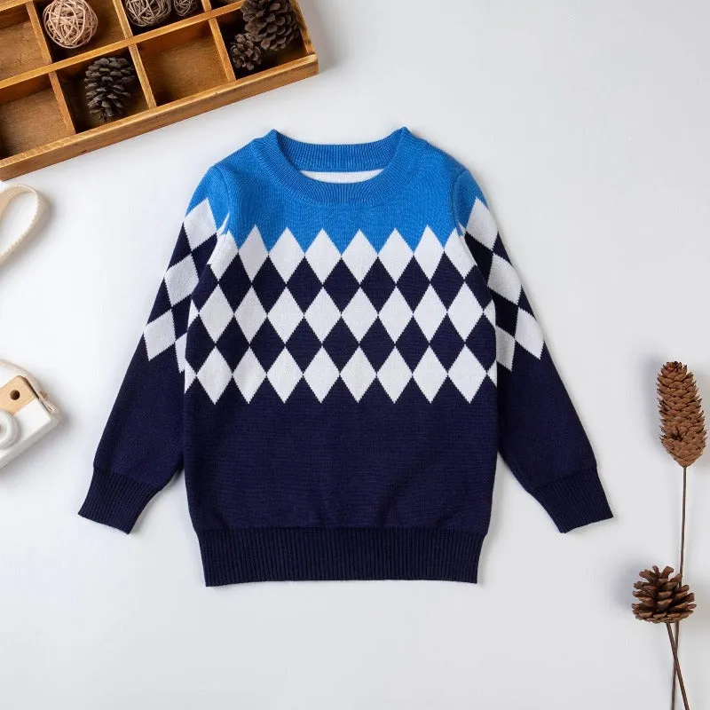 Rhombic lattice Children’s Soft Warm Sweaters