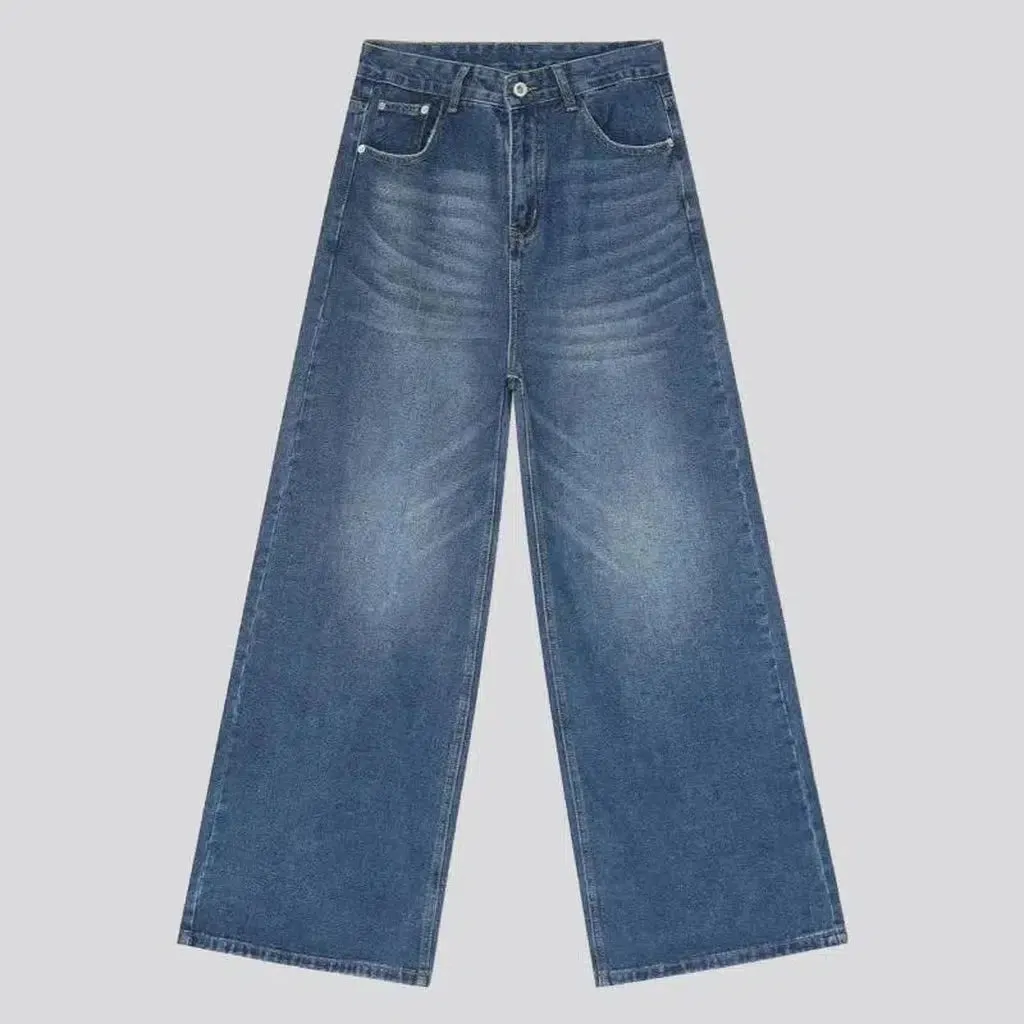 Sanded men's fashion jeans