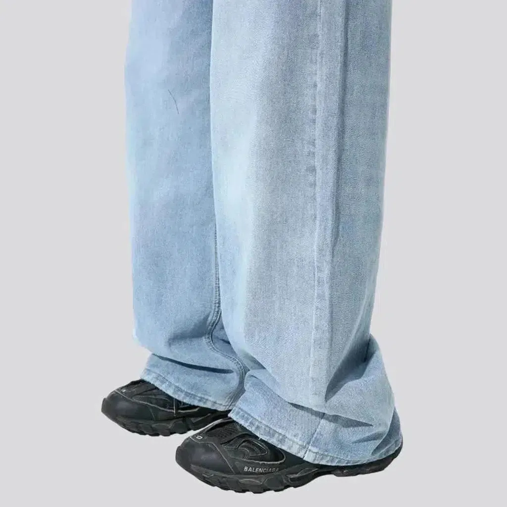 Sanded men's fashion jeans