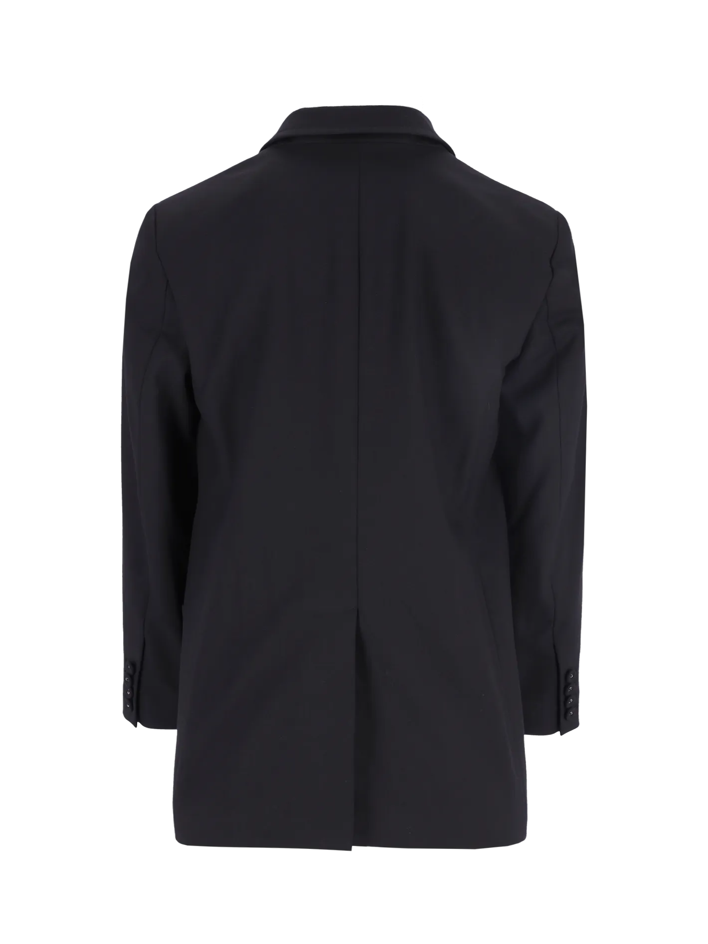 single-breasted longline wool blazer