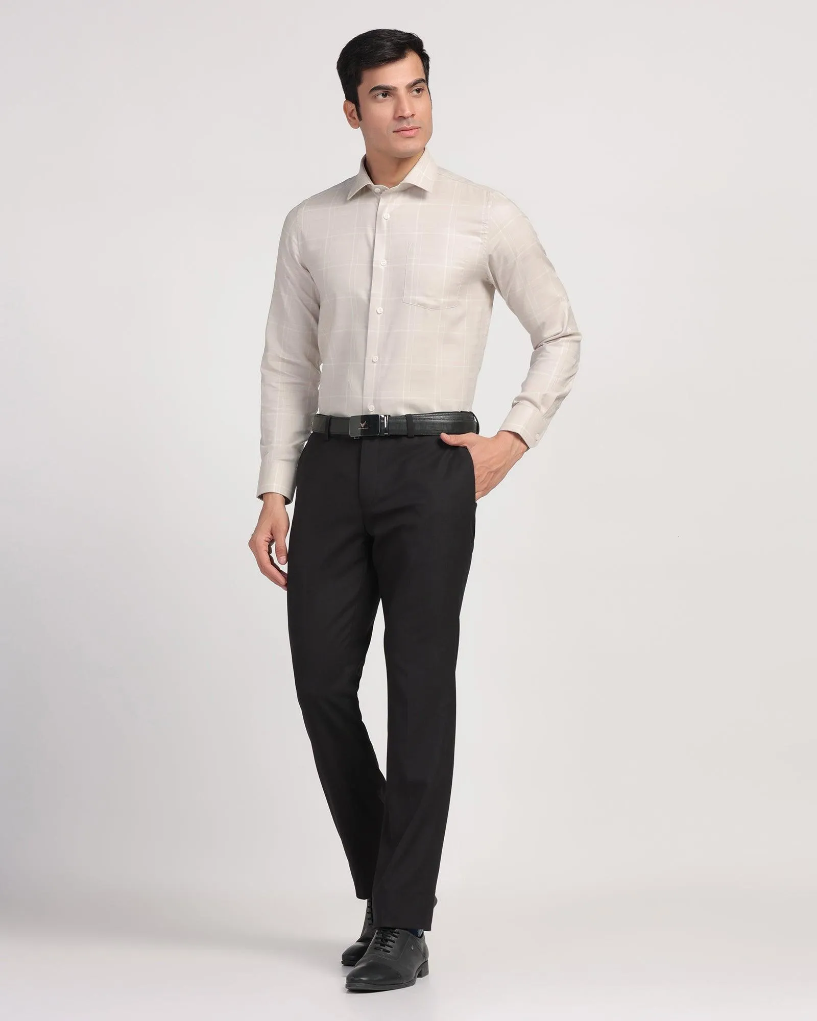 Slim Comfort B-95 Formal Black Textured Trouser - Passion