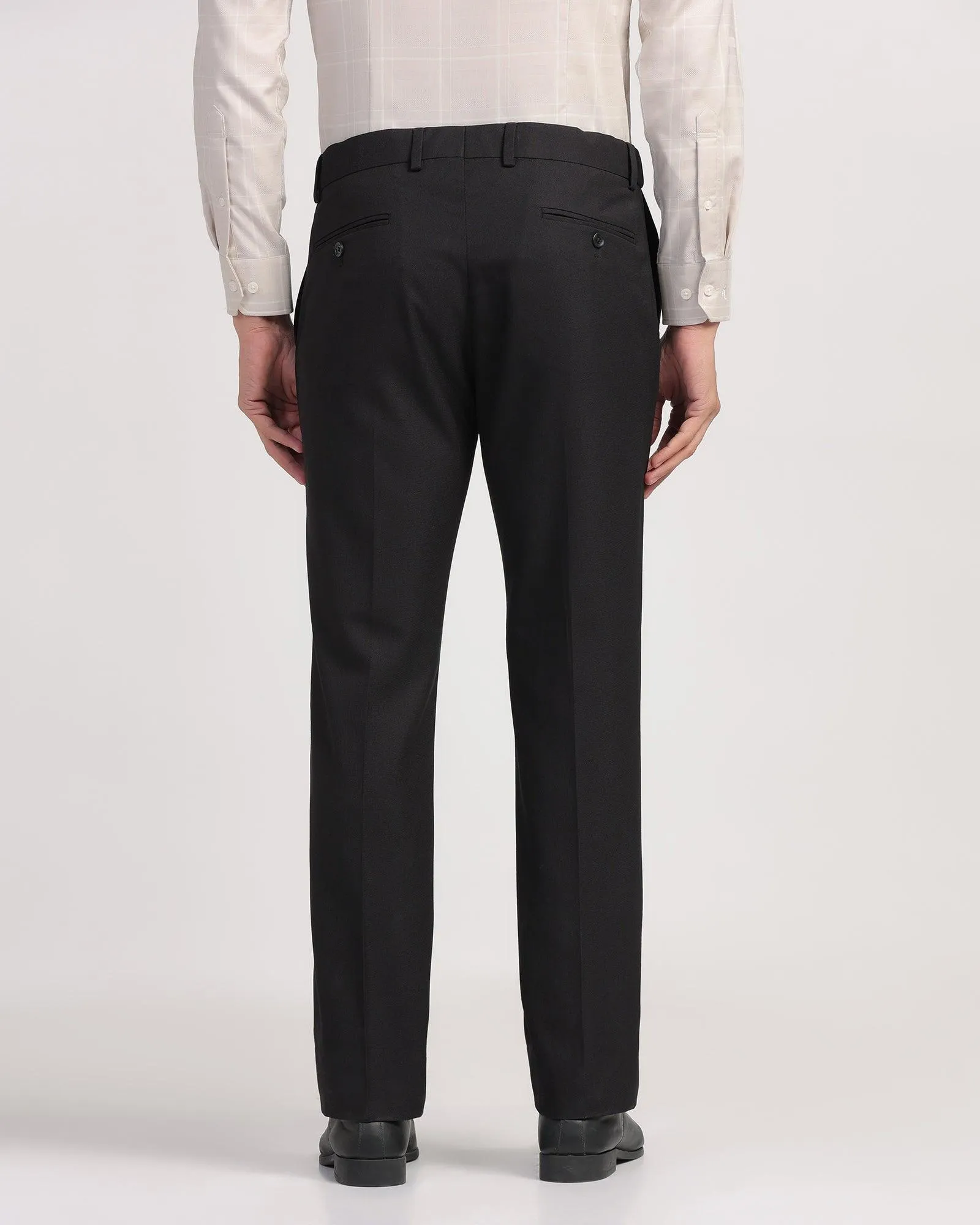 Slim Comfort B-95 Formal Black Textured Trouser - Passion