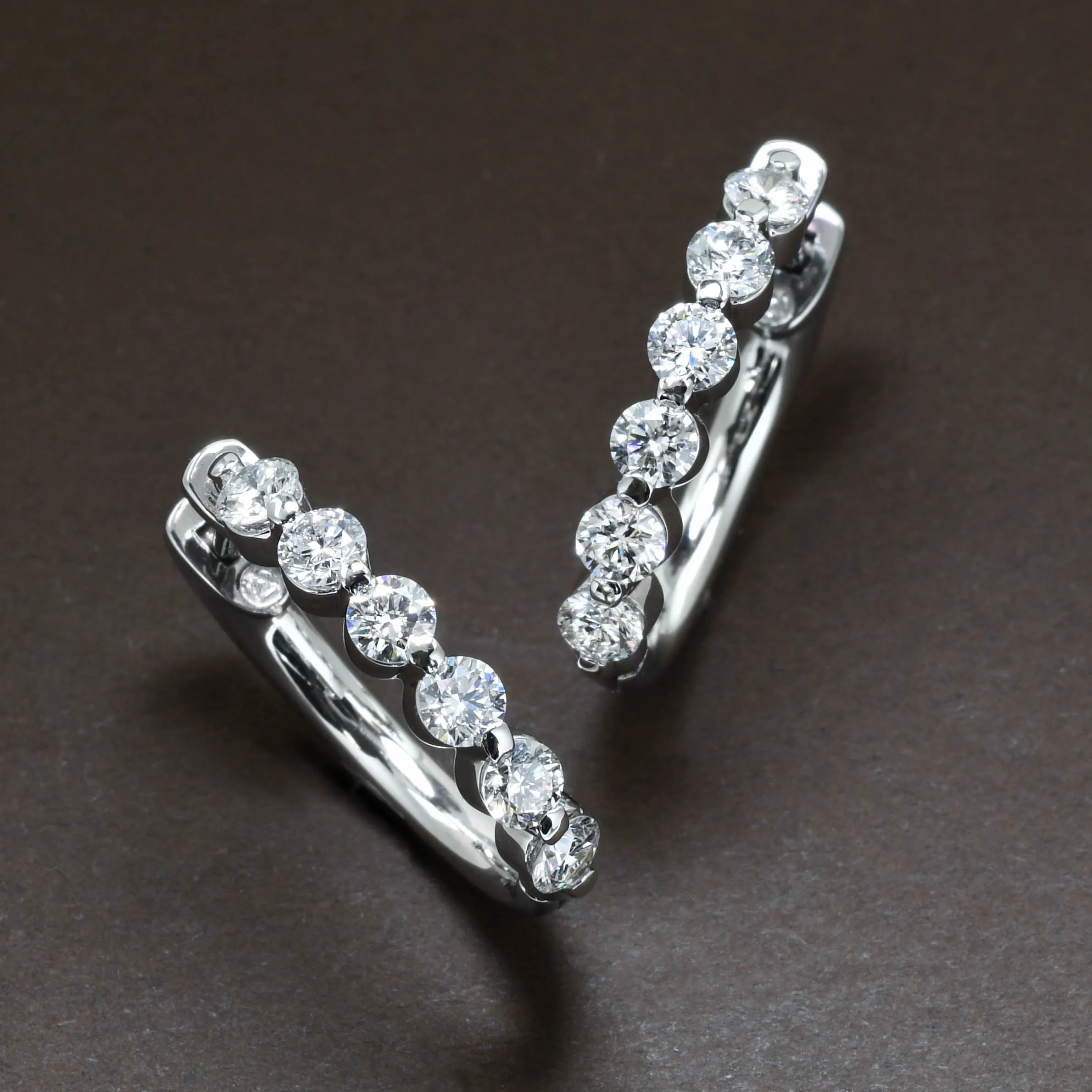 Sophisticated Diamond Hoops