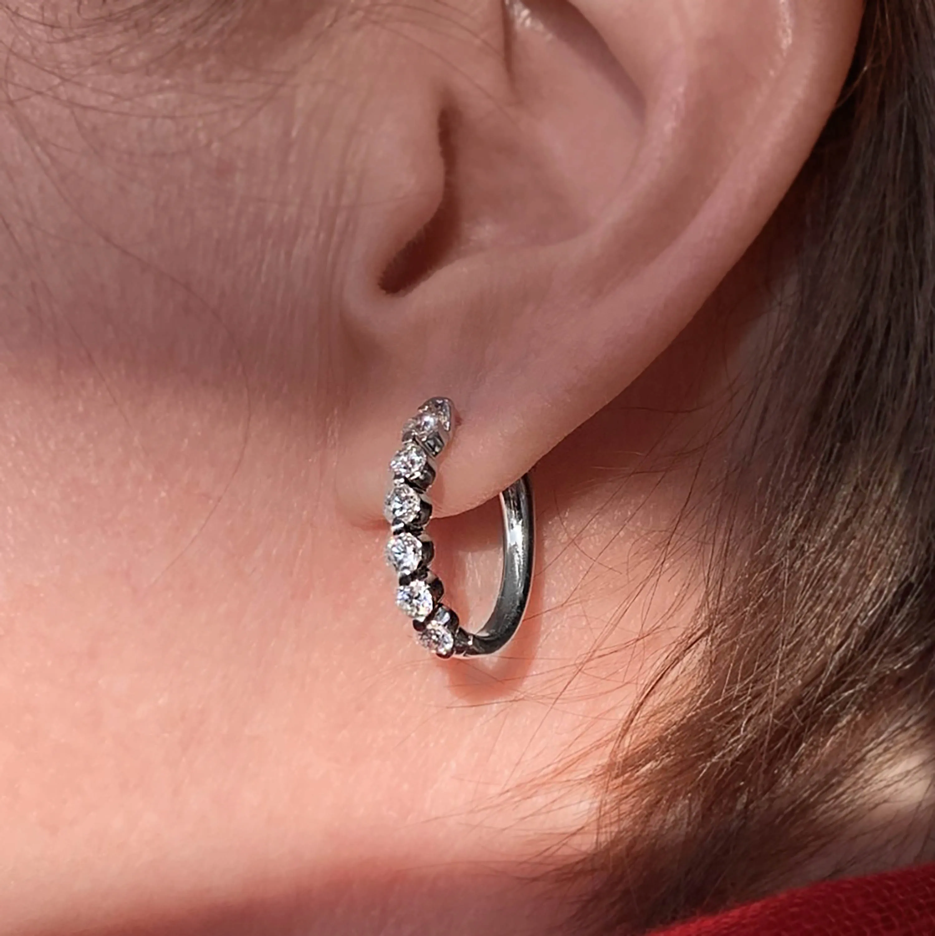 Sophisticated Diamond Hoops