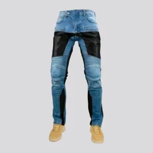 Super heavyweight men's moto jeans