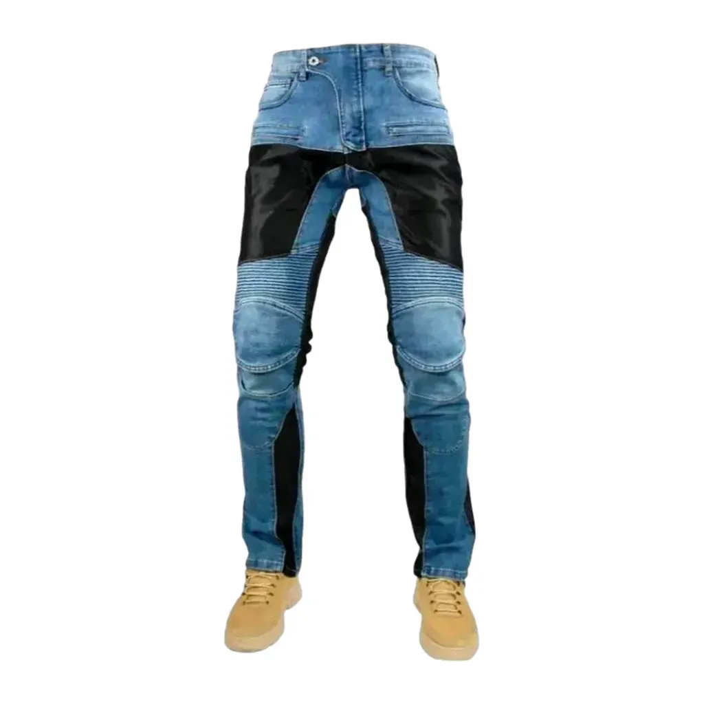 Super heavyweight men's moto jeans