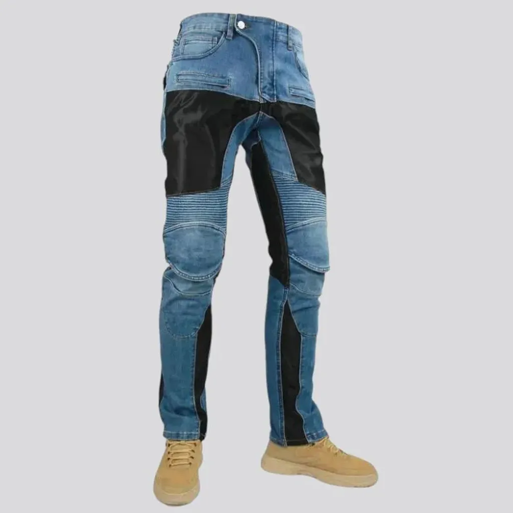 Super heavyweight men's moto jeans