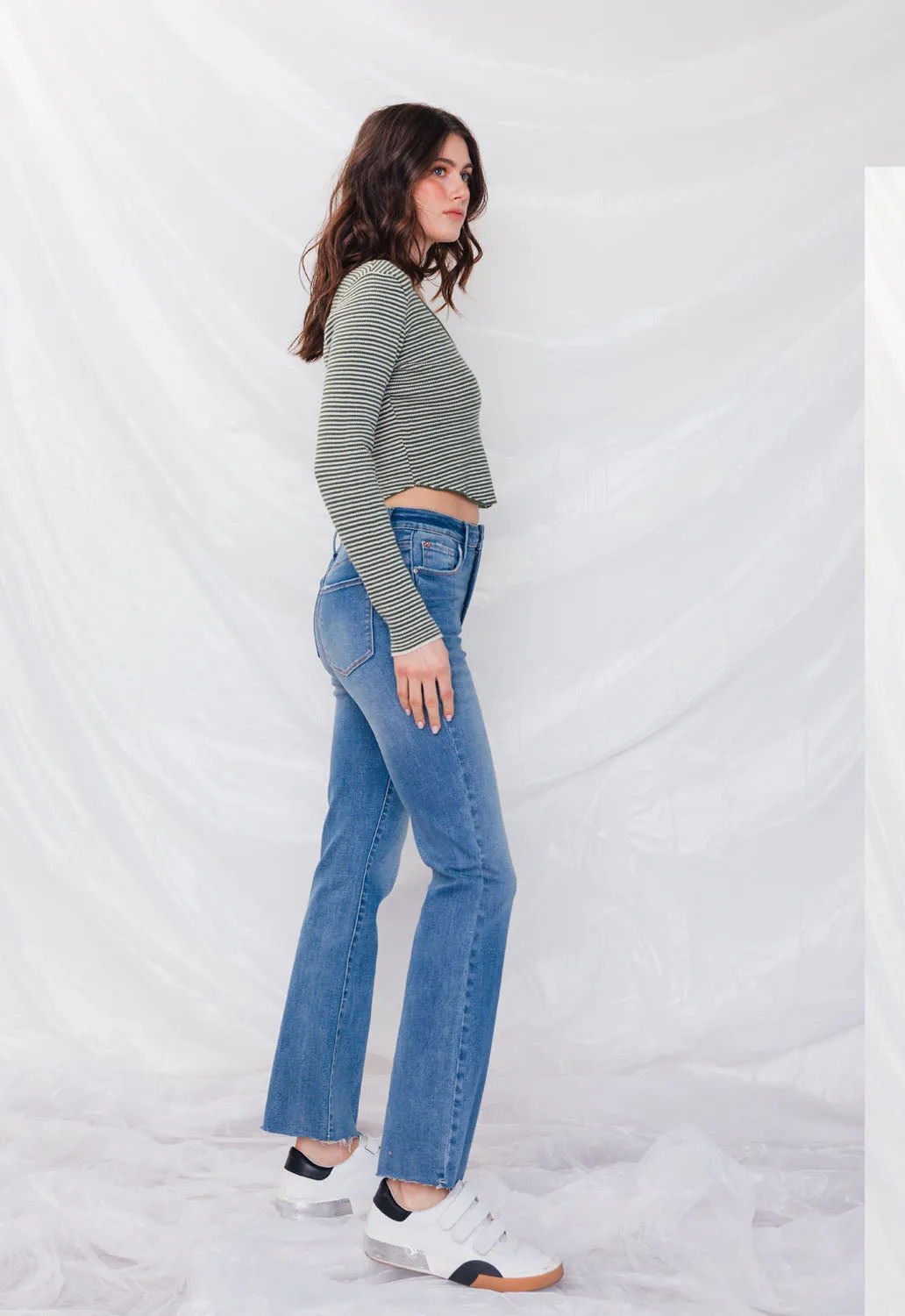 Super High Rise Mini Bootcut Jeans