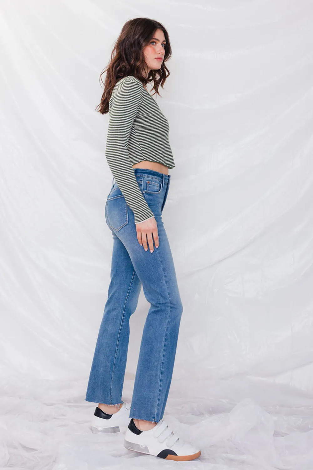 Super High Rise Mini Bootcut Jeans